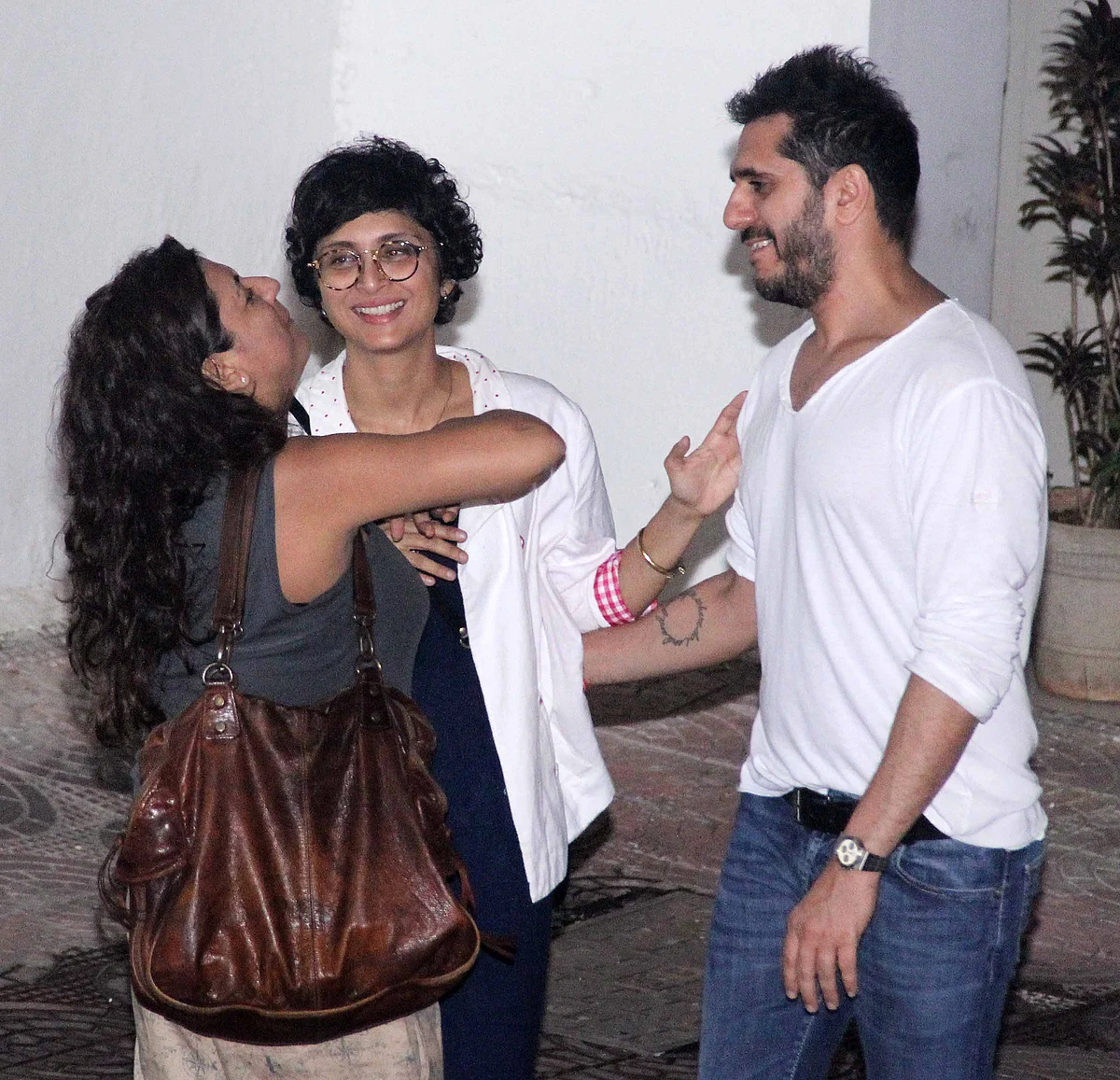 Zoya Akhtar, Kiran Rao and Ritesh Sidwani share a laugh at Farhan Akhtar’s party last night. (Photo: Yogen Shah)