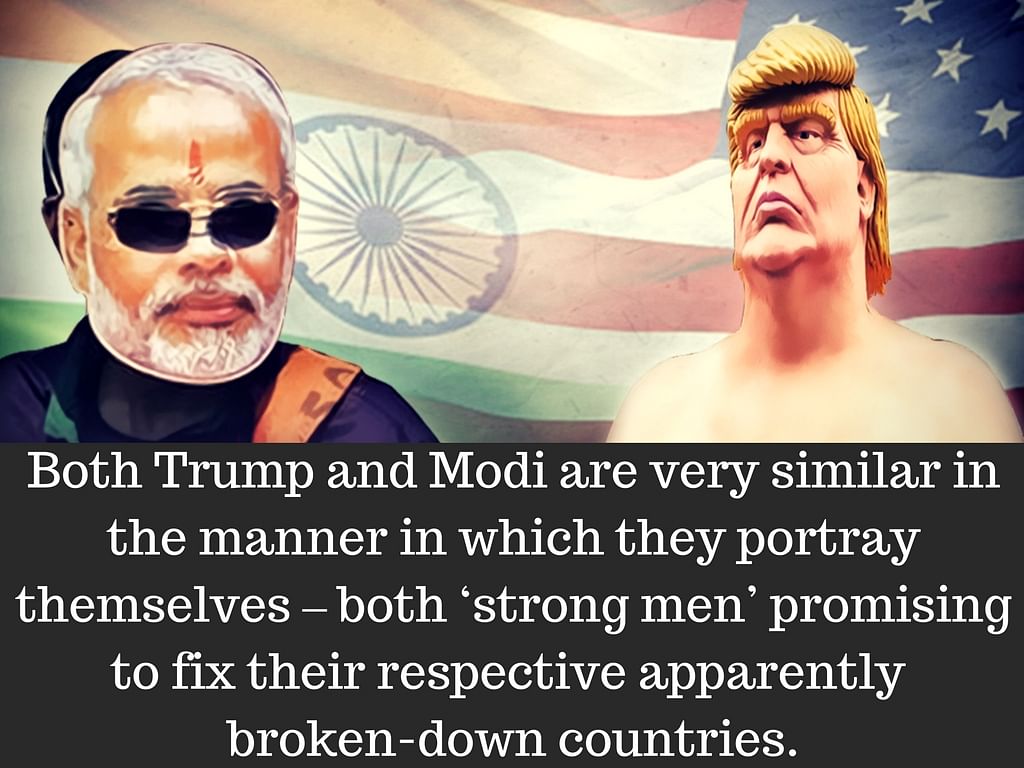 Like Narendra Modi, Donald Trump is likely to come under pressure from right-wing supporters, writes Jyoti Malhotra.