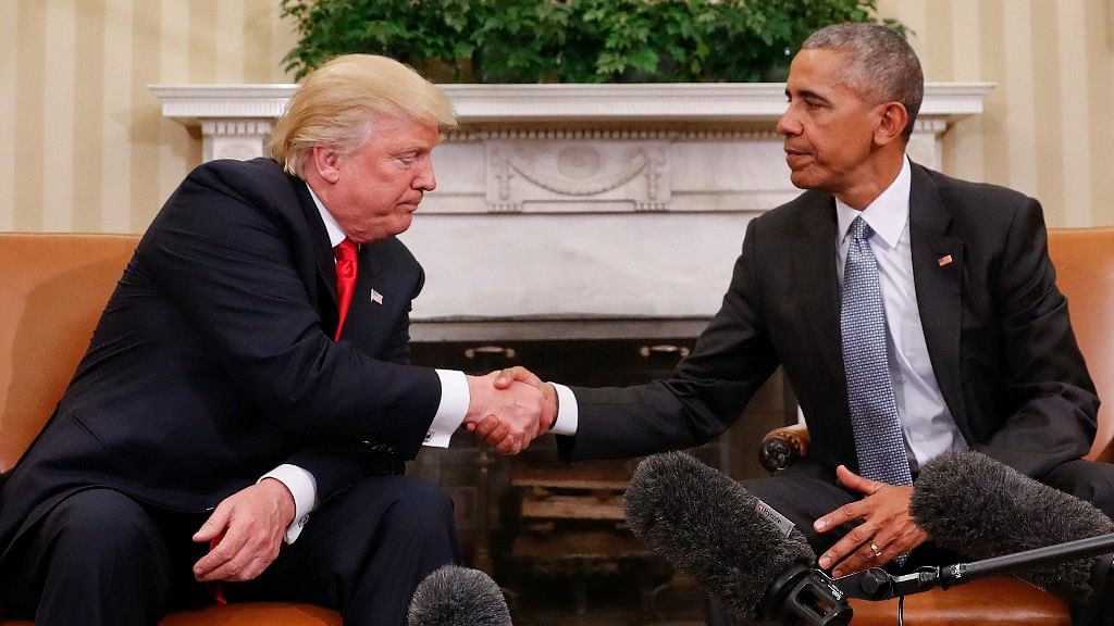 Donald Trump and Barack Obama at the White House. (Photo: AP)