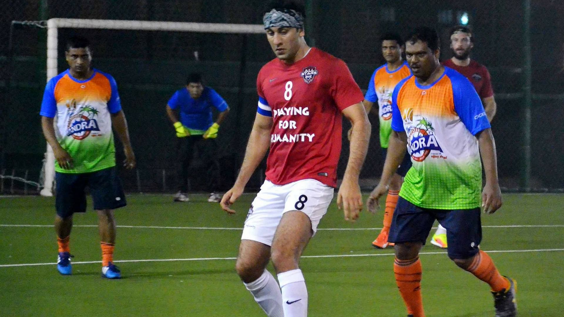 Ranbir Kapoor plays football for a cause. (Photo: Yogen Shah)