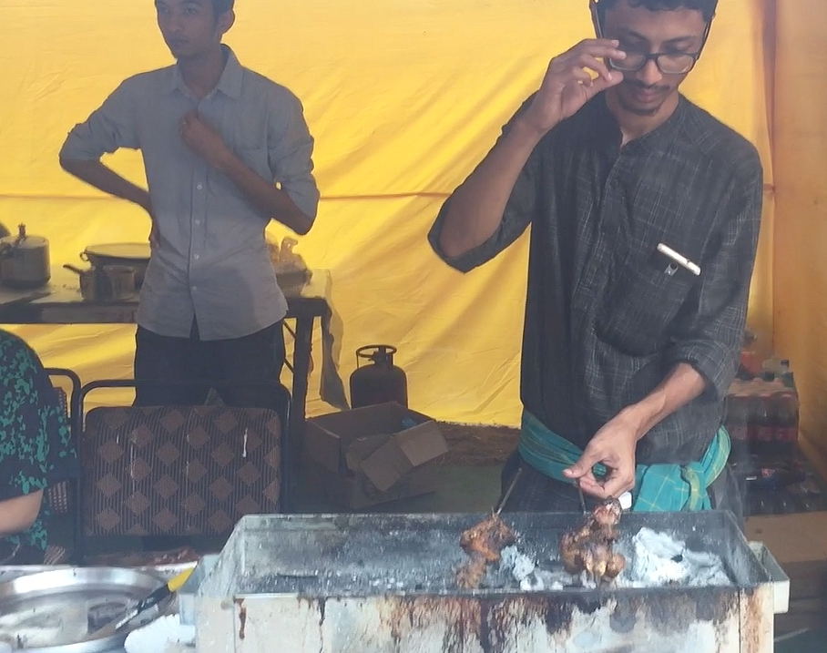 Pork barbecue around the clock. (Photo: Urmi Bhattacheryya<b>/The Quint</b>)