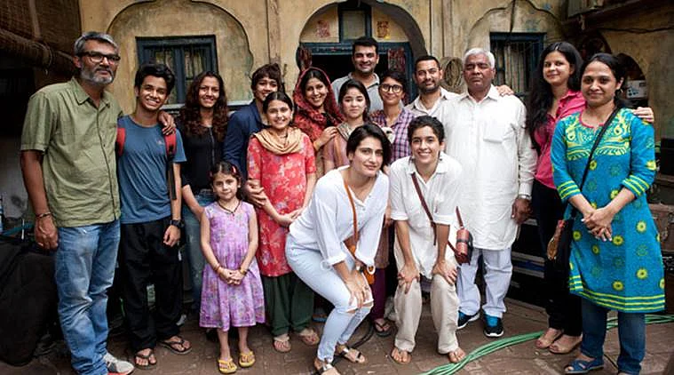 The Phogat family on the sets of <i>Dangal.</i> (Photo courtesy: <i>Dangal</i>’s PR Team)