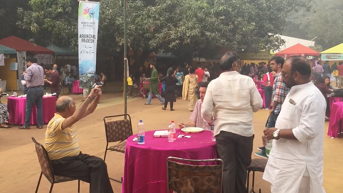 There was much rejoicing over an eclectic selection of food! (Photo: Urmi Bhattacheryya<b>/The Quint</b>)