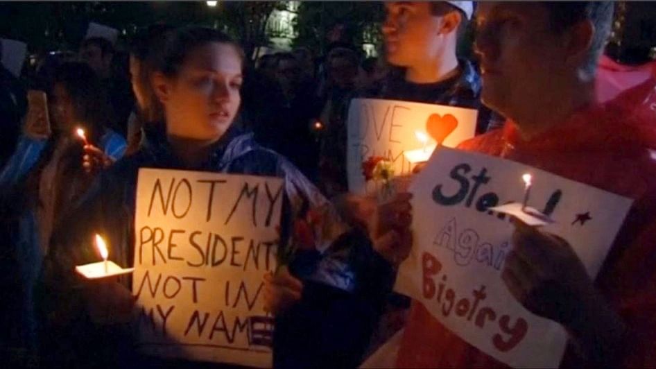 Protesters denounce president-elect Donald Trump in cities across the US. (Photo: Reuters)