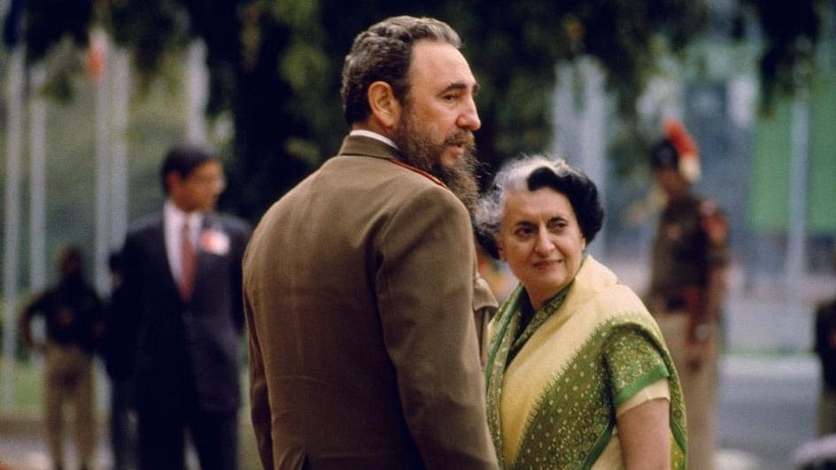 

Fidel Castro’s association with Indian Prime Ministers has continued since the time of Jawaharlal Nehru. (Photo Courtesy: <a href="http://johnyml.blogspot.in/2013/10/my-public-diary-5-when-i-shouted-indira.html">JohnyML Blog</a>)