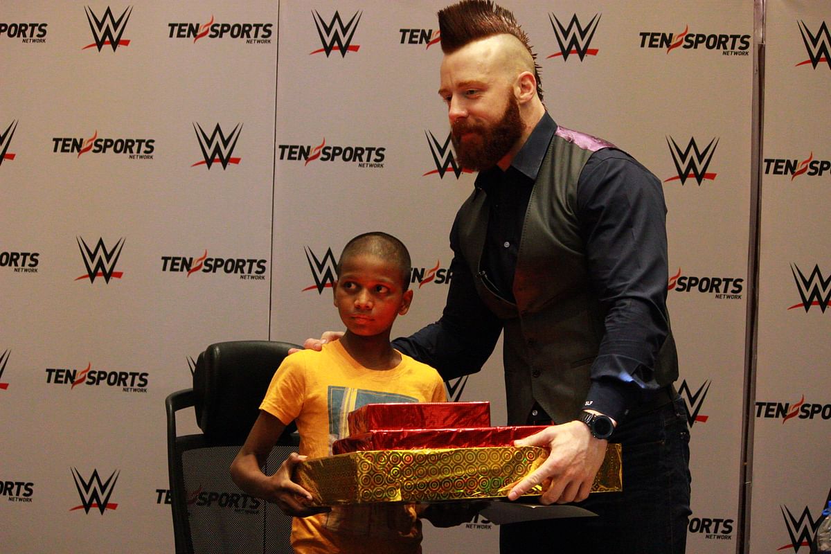 Take a look at WWE star Sheamus’ India visit through pictures.