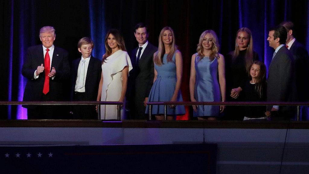 Donald Trump with his family. (Photo: AP)