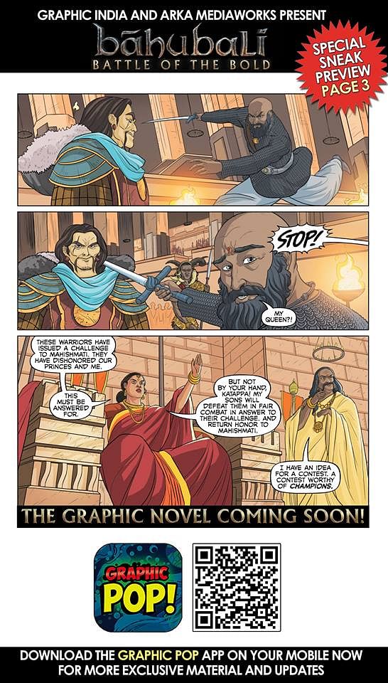 Baahubali, Kattappa and other characters from the epic film come alive in a comic.