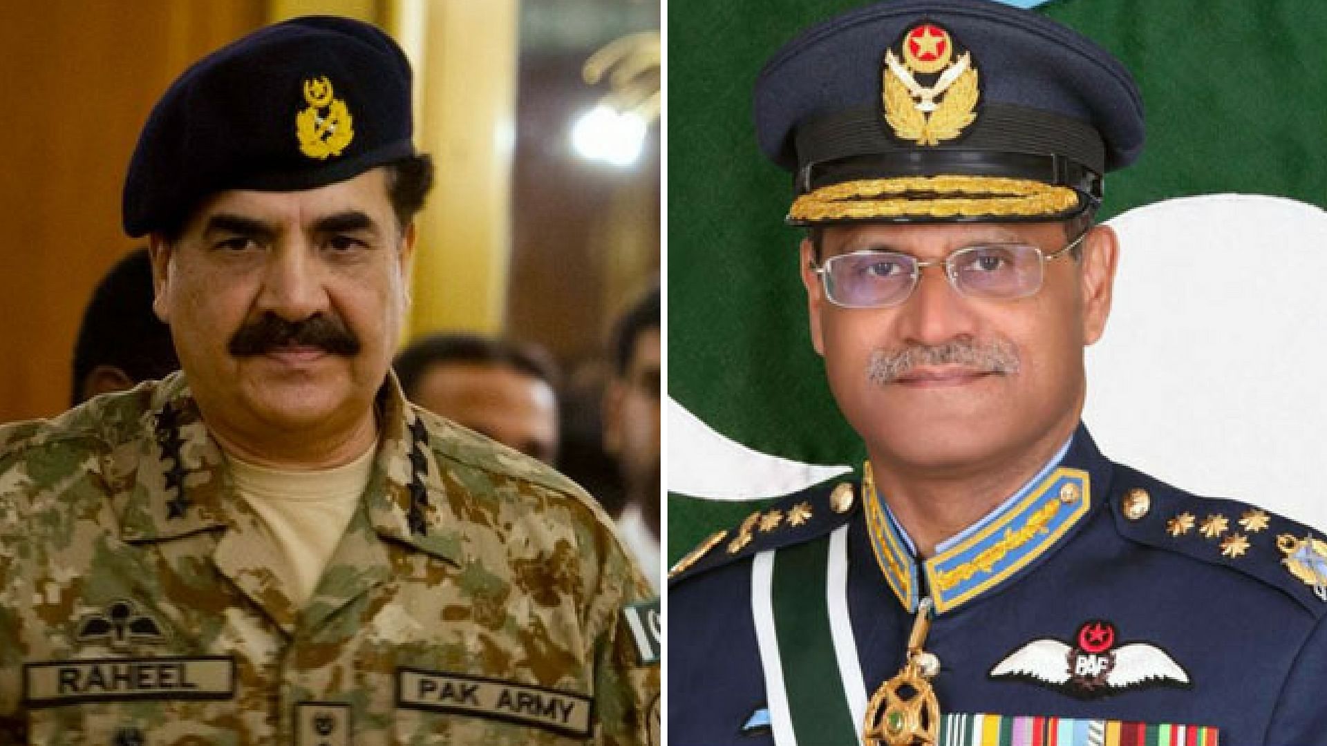 Pakistan’s Army Chief General Raheel Sharif and Air Force Chief Marshal Sohail Aman. (Photo: AP/ISPR Website)