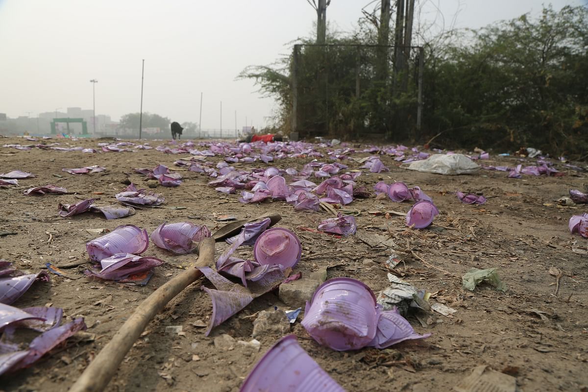 “Clean-up” has a loose definition when it comes to picking up the remains of Chhat Puja.