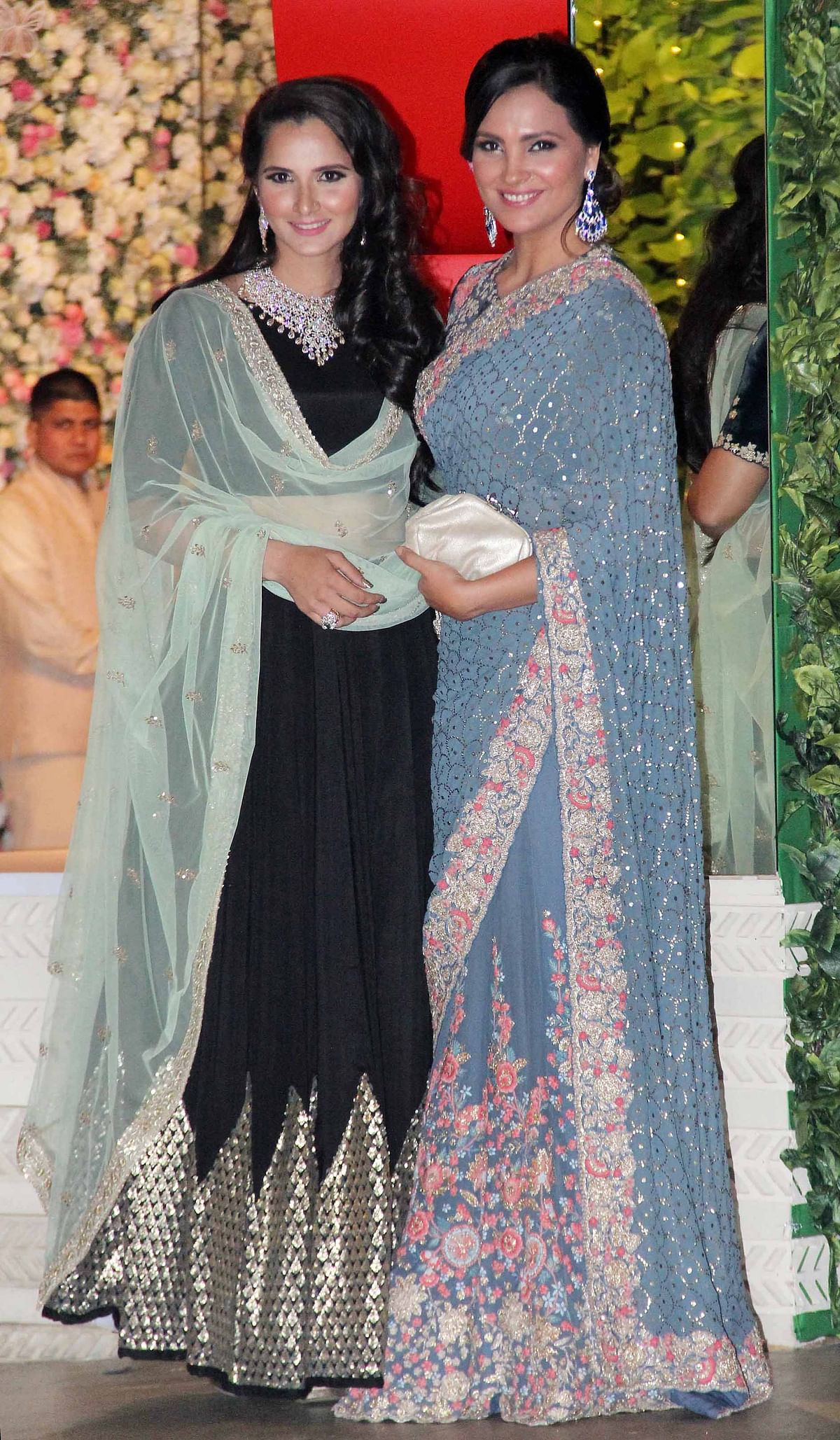 Sania Mirza and Lara Dutta at the wedding celebrations. (Photo: Yogen Shah)