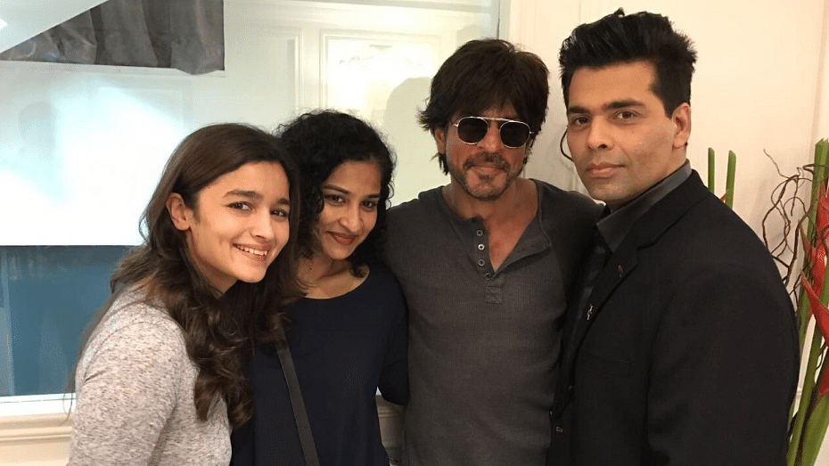 Alia Bhatt, Gauri Shinde, Shah Rukh Khan and Karan Johar - the team behind <i>Dear Zindagi. </i>(Photo courtesy: Twitter)