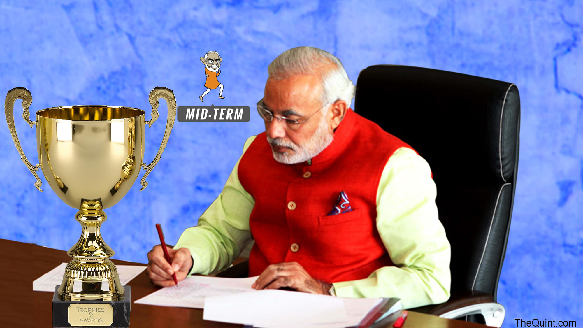 Modi’s mid-term  has been marked by highs as well as lows. (Photo: Rhythum Seth/<b> The Quint</b>)