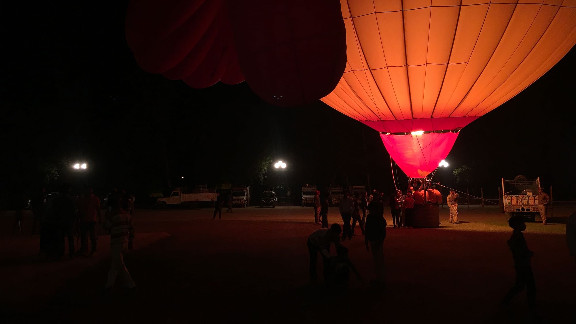 Night Glow at The Taj Balloon Festival. (Photo: Badsha Ray)