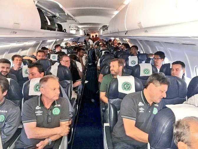 Local media reported that the charter aircraft was carrying members of the football team, Chapecoense, from Brazil.
