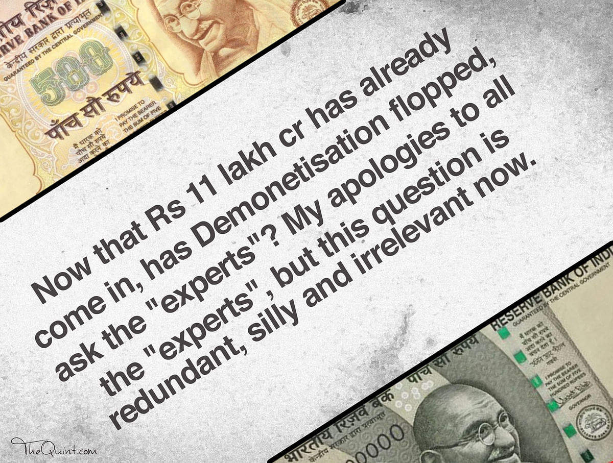 Deposits made in banned currency notes is a flawed parameter to gauge the success of note ban, writes Raghav Bahl.