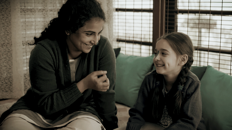 Vidya Balan and with her <i>Kahaani 2</i> co-star in a scene from the film.&nbsp;