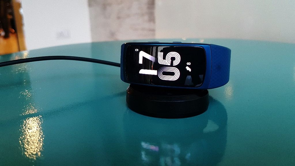 The Samsung Gear Fit 2 fitness wearable. (Photo: <b>The Quint</b>)