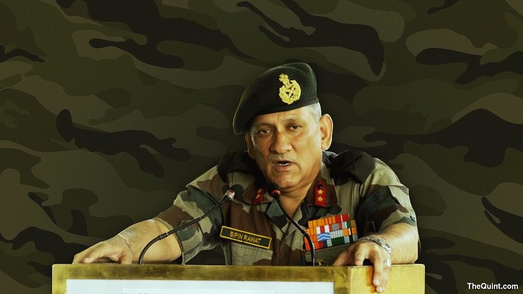 Army Chief Gen Bipin Rawat. (Photo: <b>The Quint</b>)