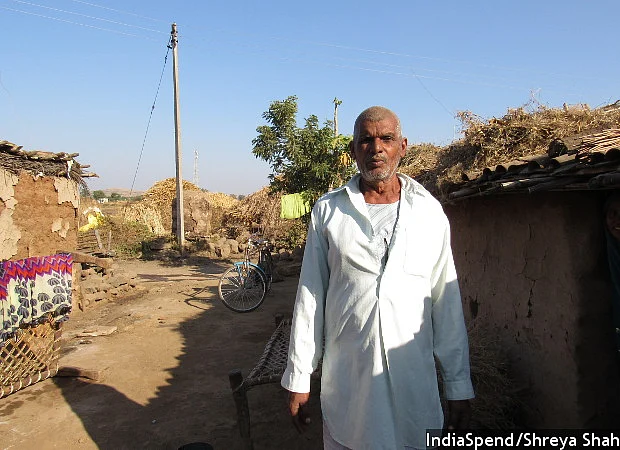 Gappu Daula has a bank account in which he receives pension from the government. (Photo Courtesy: IndiaSpend)