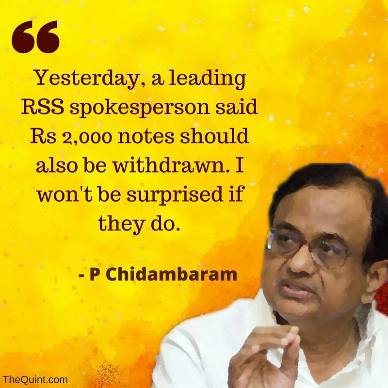 The former finance minister came down heavily on the government for implementing demonetisation.