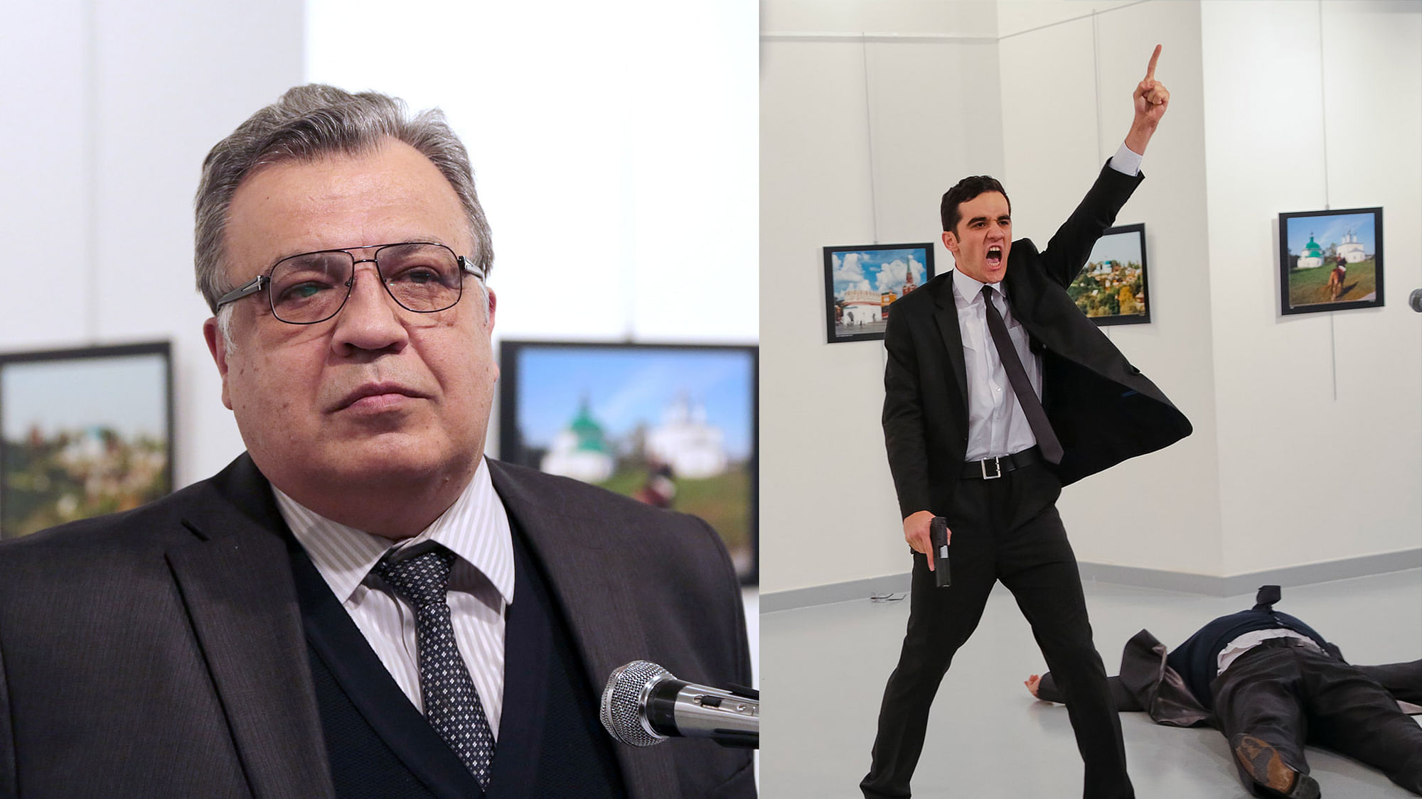 The Russian Ambassador to Turkey Andrei Karlov was shot dead at an art gallery in Ankara (Photo: The Quint)