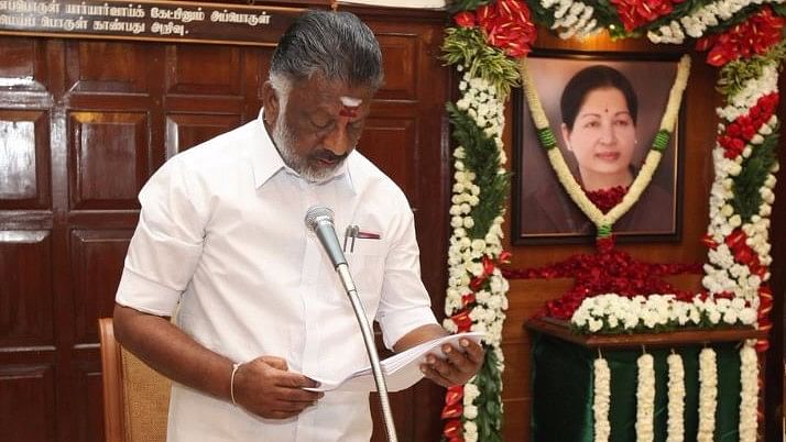 O Panneerselvam is in the midst of the imploding AIADMK politics. (Photo Courtesy: Twitter/<a href="https://twitter.com/AIADMKOfficial">@AIADMK_Official</a>)