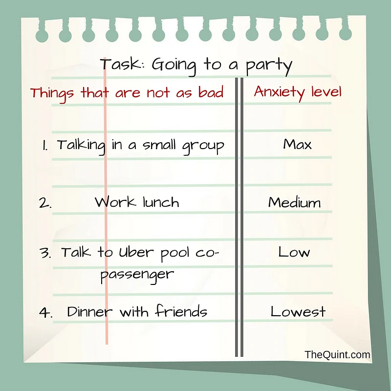 Make a list of things that make you anxious and rank them according to level of anxiety. (Photo: Suhasini Krishnan/<b>The Quint</b>)
