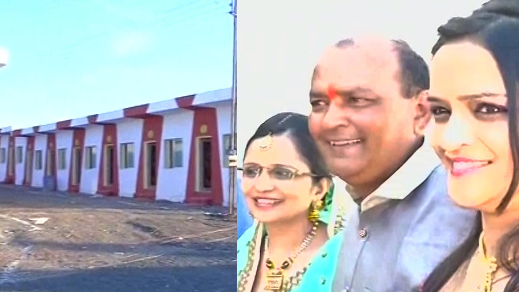 Around 40 families have moved into the 90-odd houses gifted by Manoj Munot on his daughter Shreya’s wedding. (Photo: ANI Screengarb)