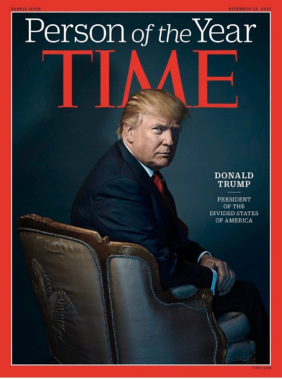 Though Trump has won the title, Time has also referred to him as the ‘President of the Divided States of America’. 