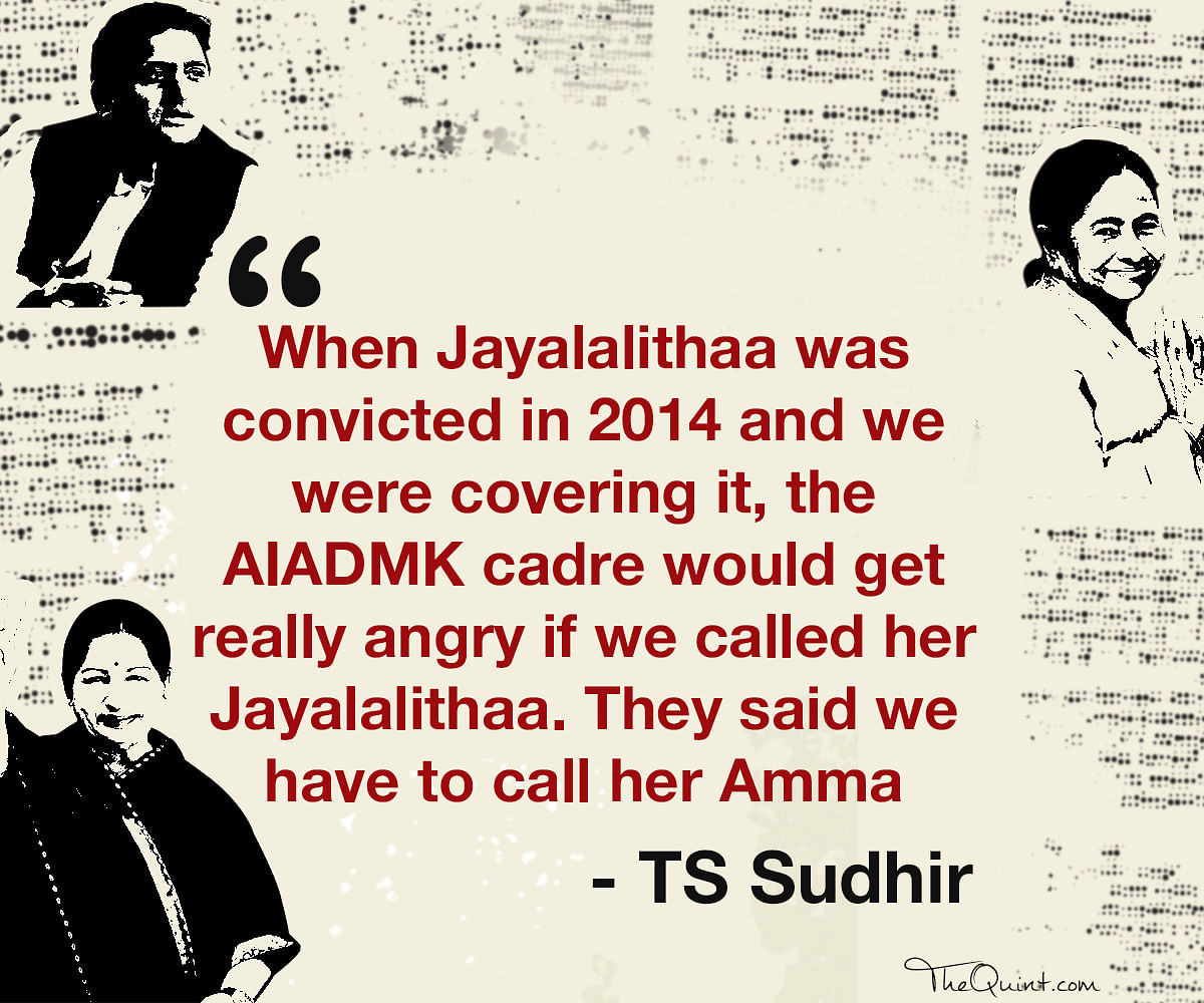 Jayalalithaa used to like being called Amma. (Photo: Rhythm Seth/<b>The Quint</b>)