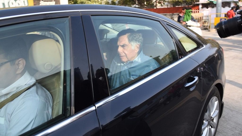 Ratan Tata arrives to meet RSS Chief in Nagpur. (Photo: IANS)