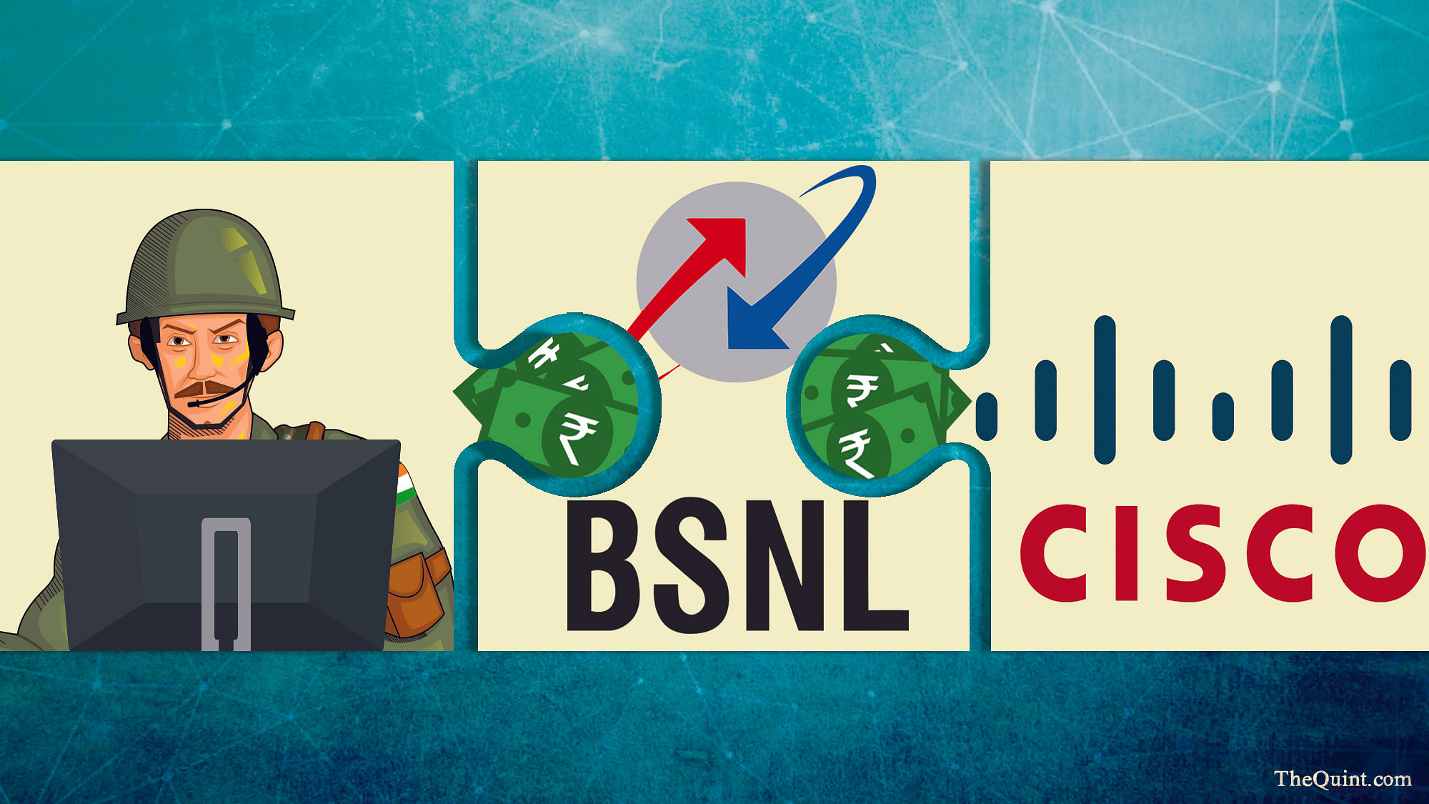 Army, BSNL and Cisco officials involved in alleged Rs 2,000 crore rip-off of NFS project. (Photo: Rhythum Seth/<b> The Quint</b>)