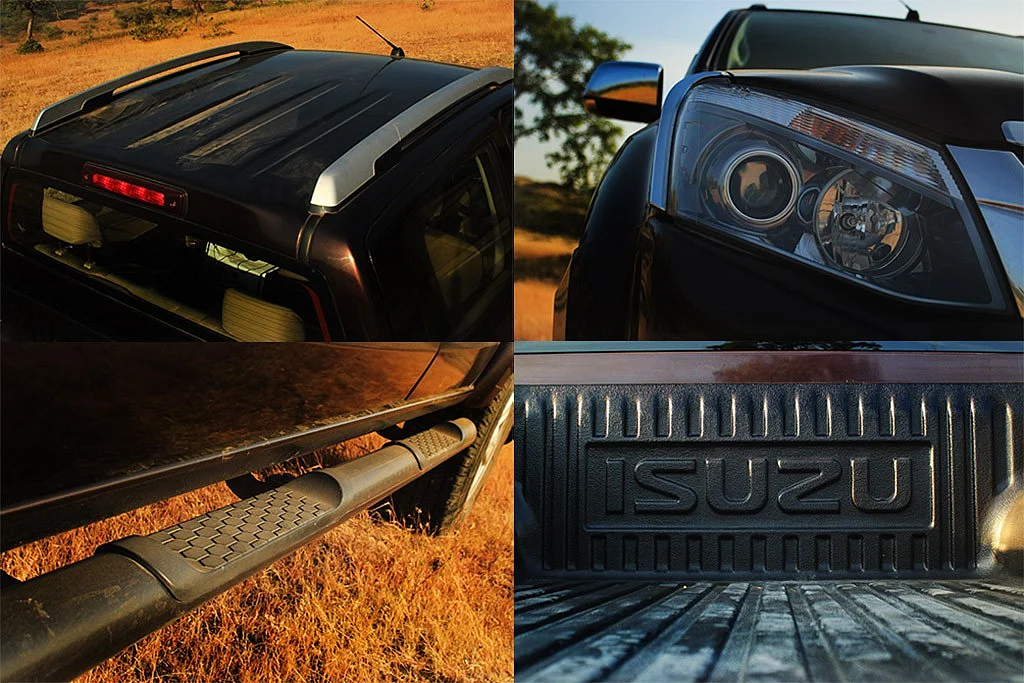 The roof rails, side step, projector headlamps and scratch-proof plastic of the Isuzu D-Max V-Cross 4×4. (Photo Courtesy: Motorscribes)