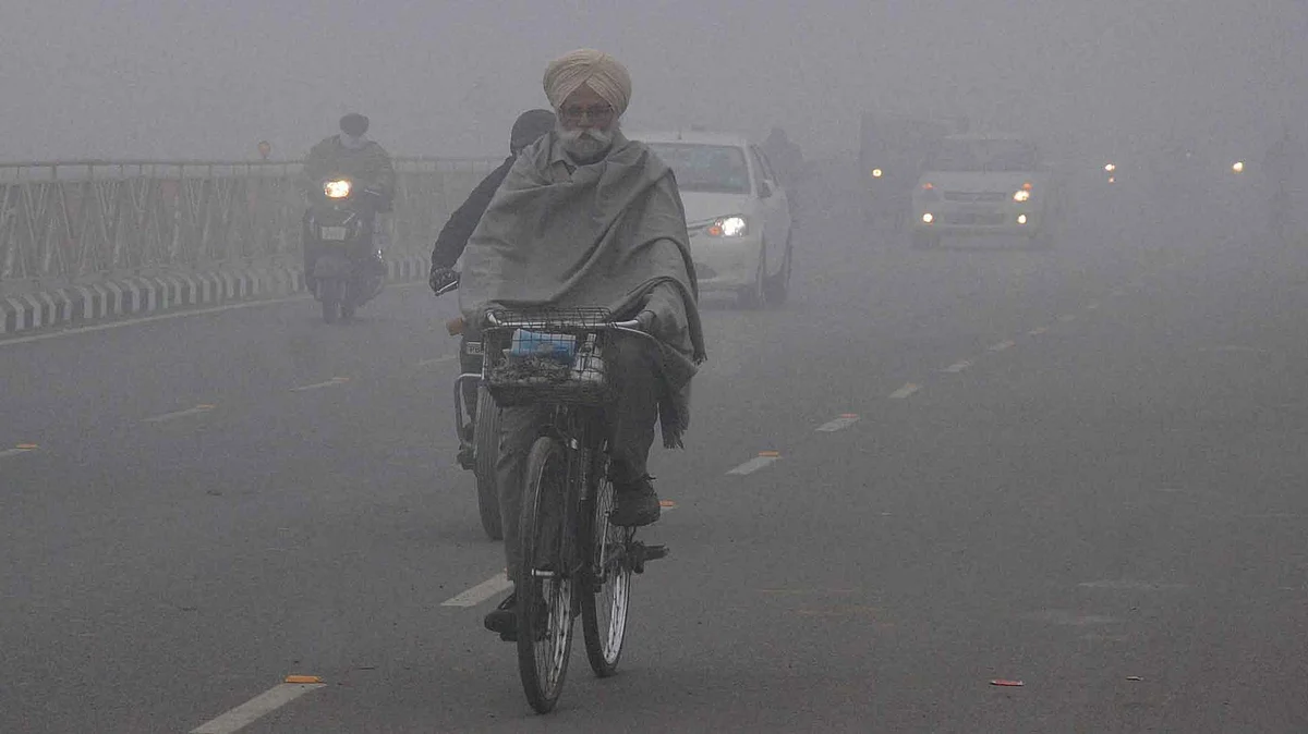 Cold wave hits North India.