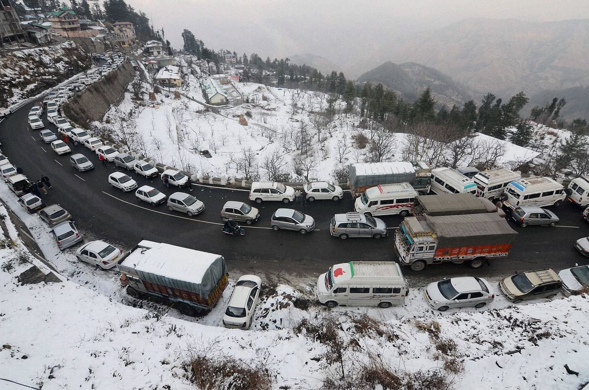 Tourist spots near Shimla, such as honeymooners’ paradise Kufri, Fagu and Narkanda, also experienced mild snowfall.