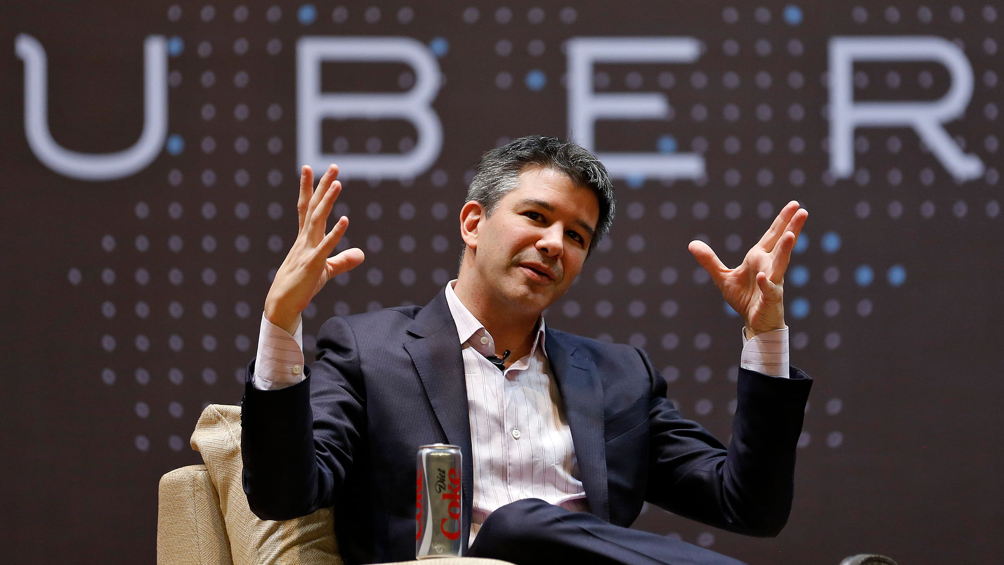 Travis Kalanick, CEO, Uber speaking to students recently. (Photo: Reuters)