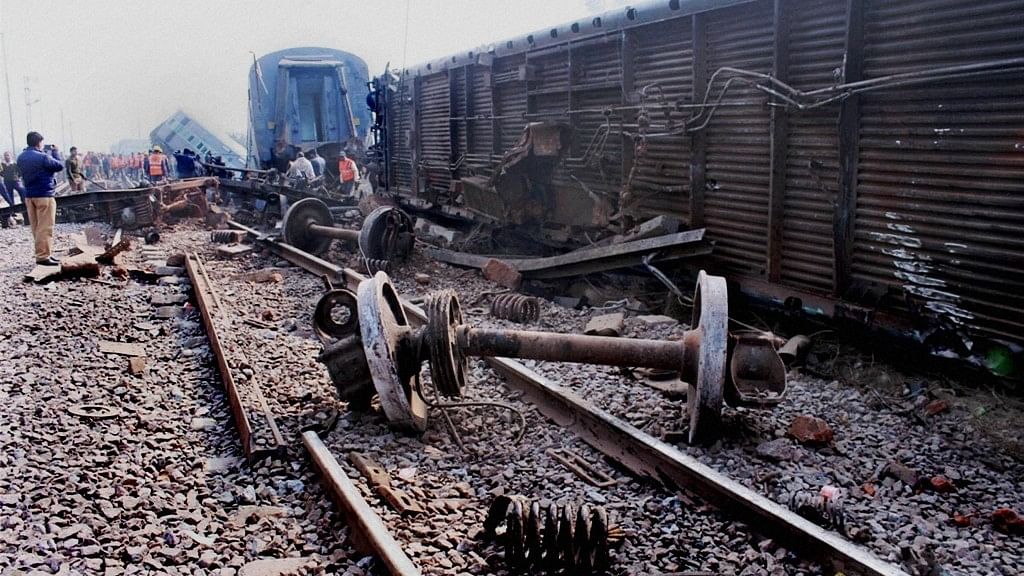 The Sealdah-Ajmer Express that derailed near Kanpur on Wednesday, 28 December 2016. (Photo: PTI)