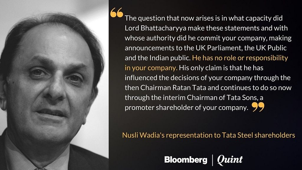 “I did not serve  Tata Group in any capacity and am not required to act in their interest”, Wadia said in a letter.