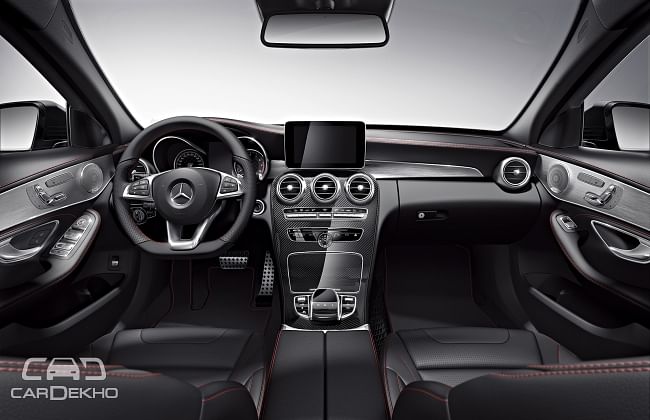 The high-powered AMG badge sedan gets a turbocharged 3-litre V6 engine. 