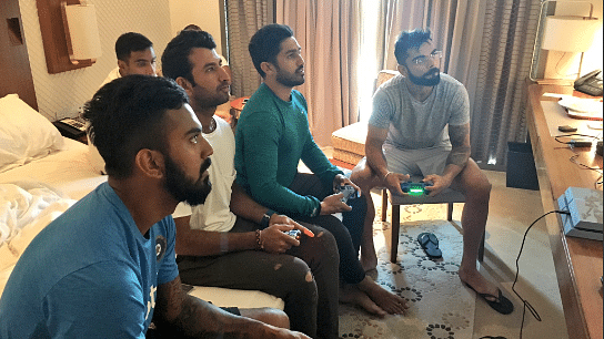 The Indian cricket team found a fun way to kill time after their practice session in Chennai on Wednesday was cancelled due to damaged practice facilities. (Photo: Twitter/<a href="https://twitter.com/BCCI/status/808938750390702080/photo/1?ref_src=twsrc%5Etfw">@BCCI</a>)