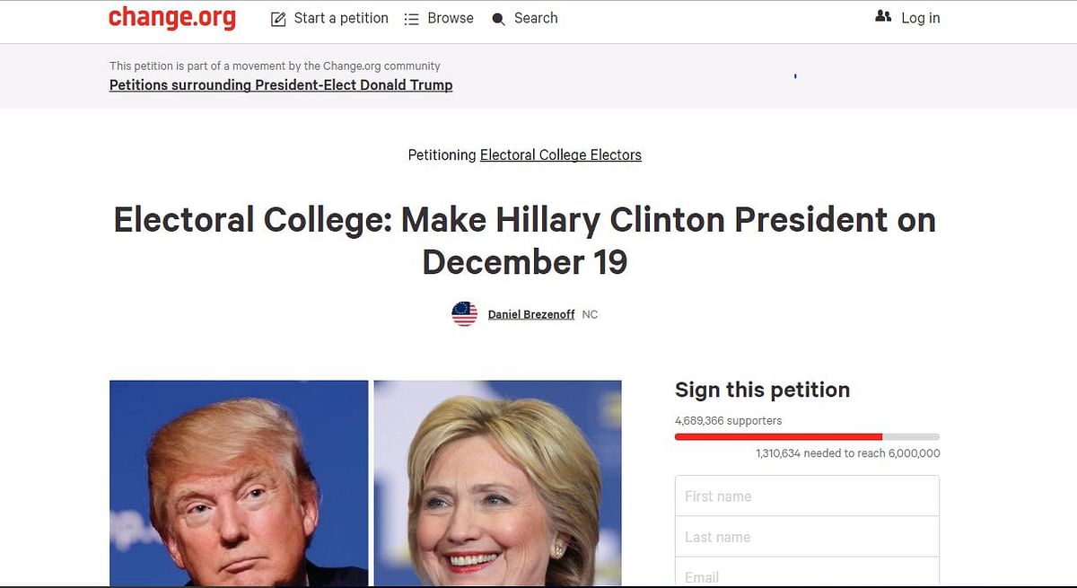 The petition is effectively seeking to reverse the long-standing convention in the US democratic system.