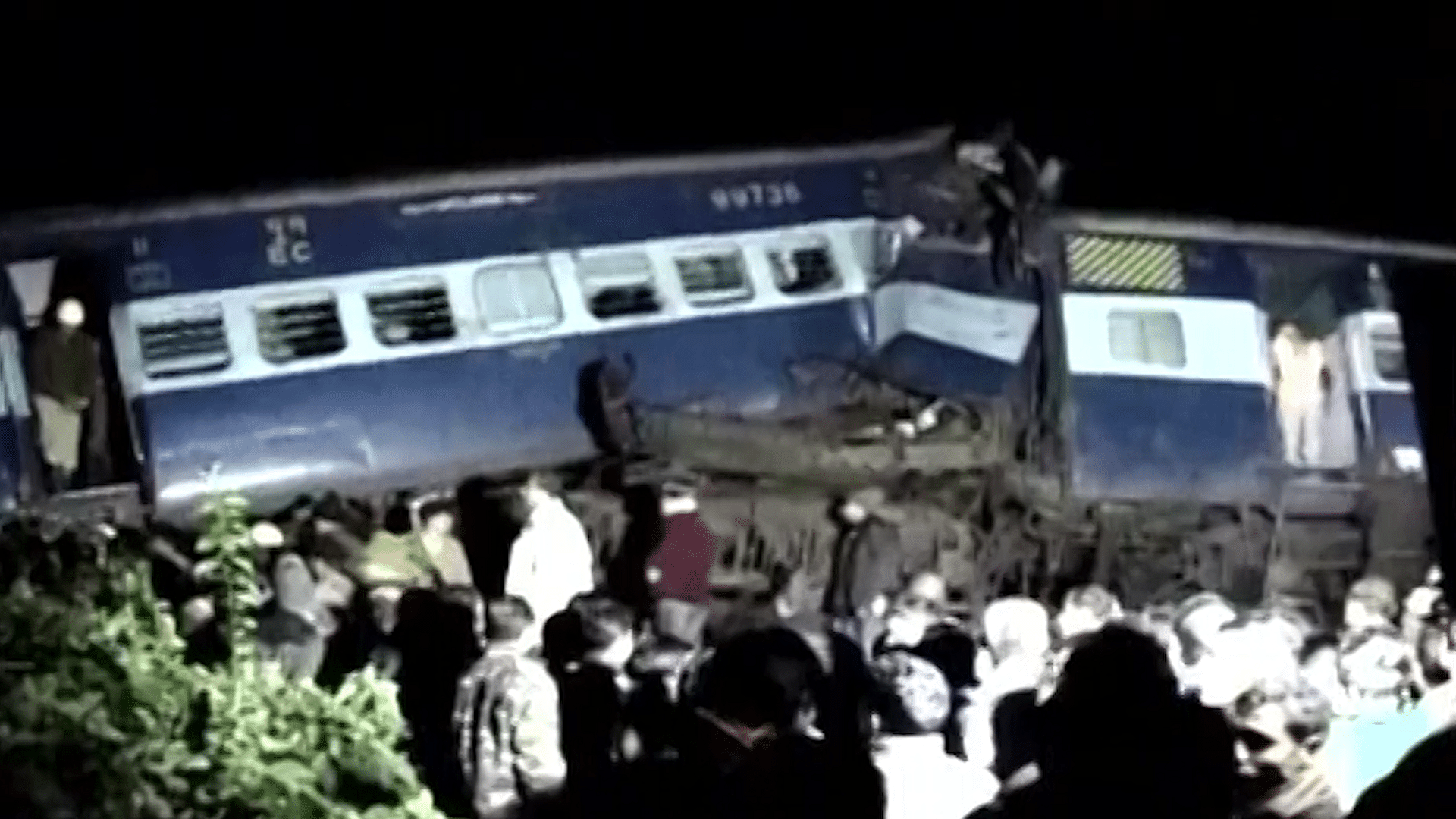 Two coaches and the engine of Guwahati-bound Capital Express from Bihar’s Rajendra Nagar Terminal derailed in North Bengal  (Photo: ANI screengrab)