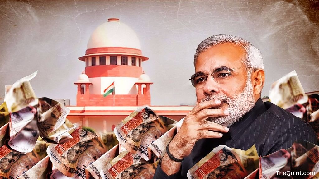 The Supreme Court said it will decide on the constitutional validity of demonetisation on December 14. (Photo: <b>The Quint</b>)