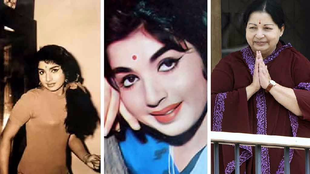 Jayalalithaa at various stages of her life. (Image Altered by The Quint)