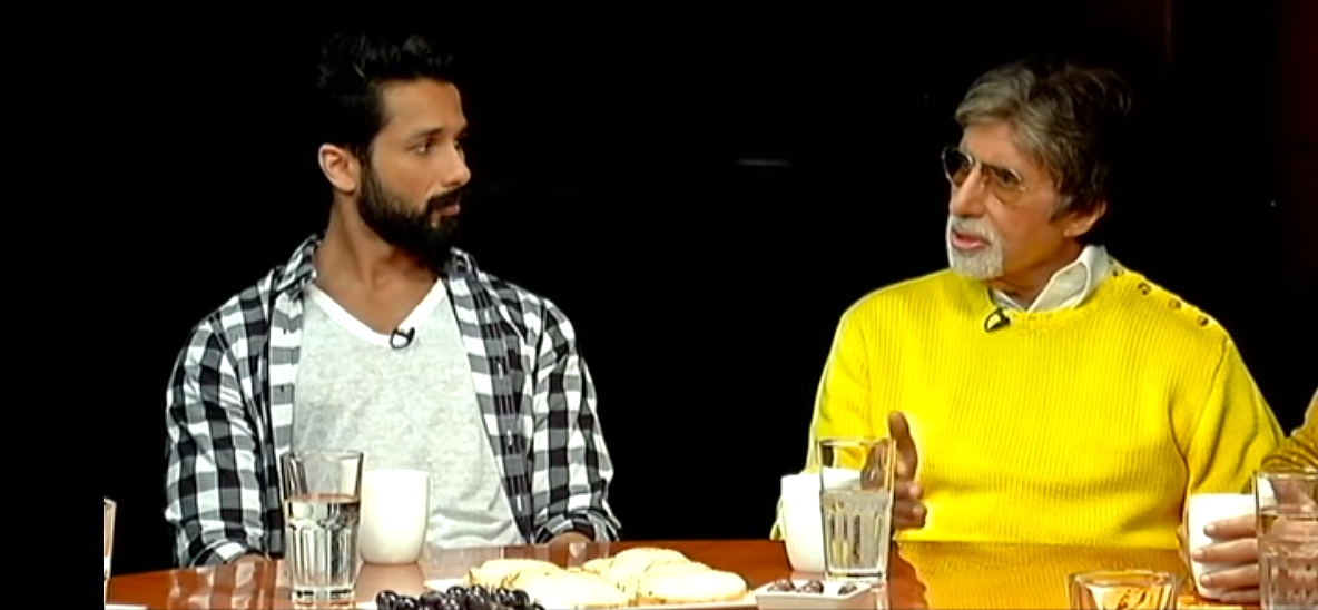 Shahid Kapoor and Amitabh Bachchan on the Actors Roundtable 2016. (Photo courtesy: YouTube)