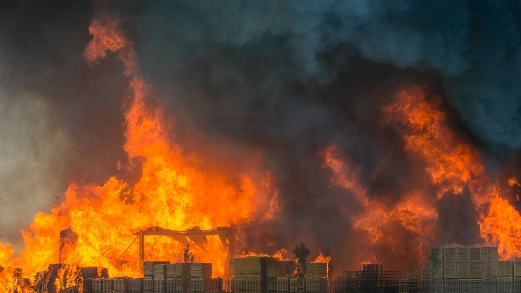 Fierce Blaze Engulfs Factory in Noida, No Casualties Reported So Far