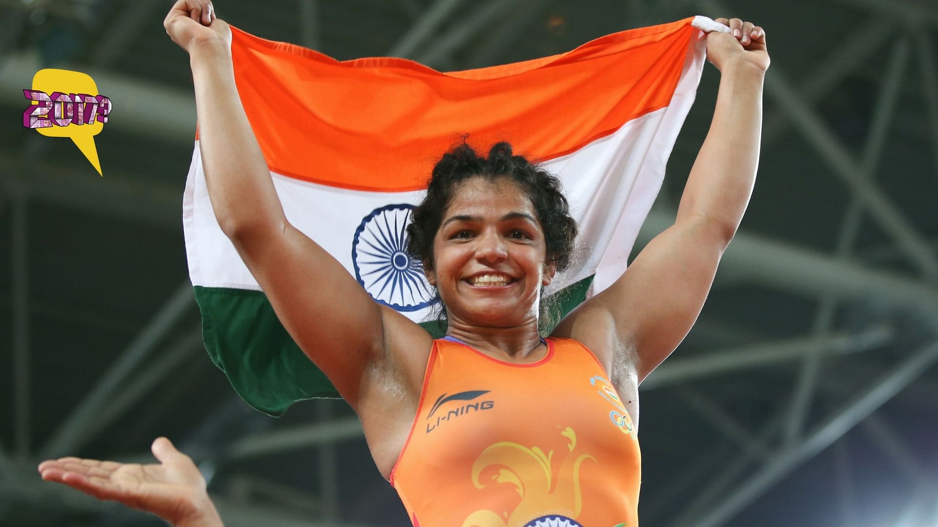 Sakshi Malik won a bronze medal at the Rio Olympics this year. (Photo: Reuters/Altered by <b>The Quint</b>)