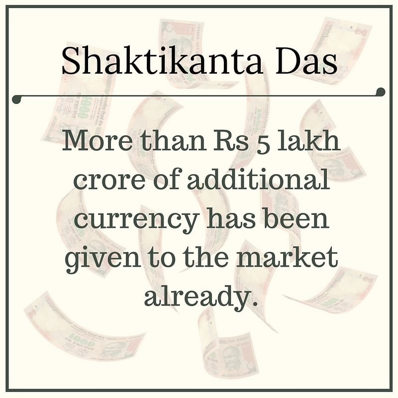 The initial focus was on supplying enough Rs 2,000 notes to replenish the demonetised notes, said Shaktikanta Das.