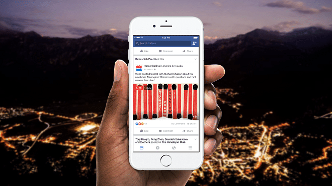 Facebook Live Audio could work in areas with low internet connectivity. (Photo Courtesy: Facebook)